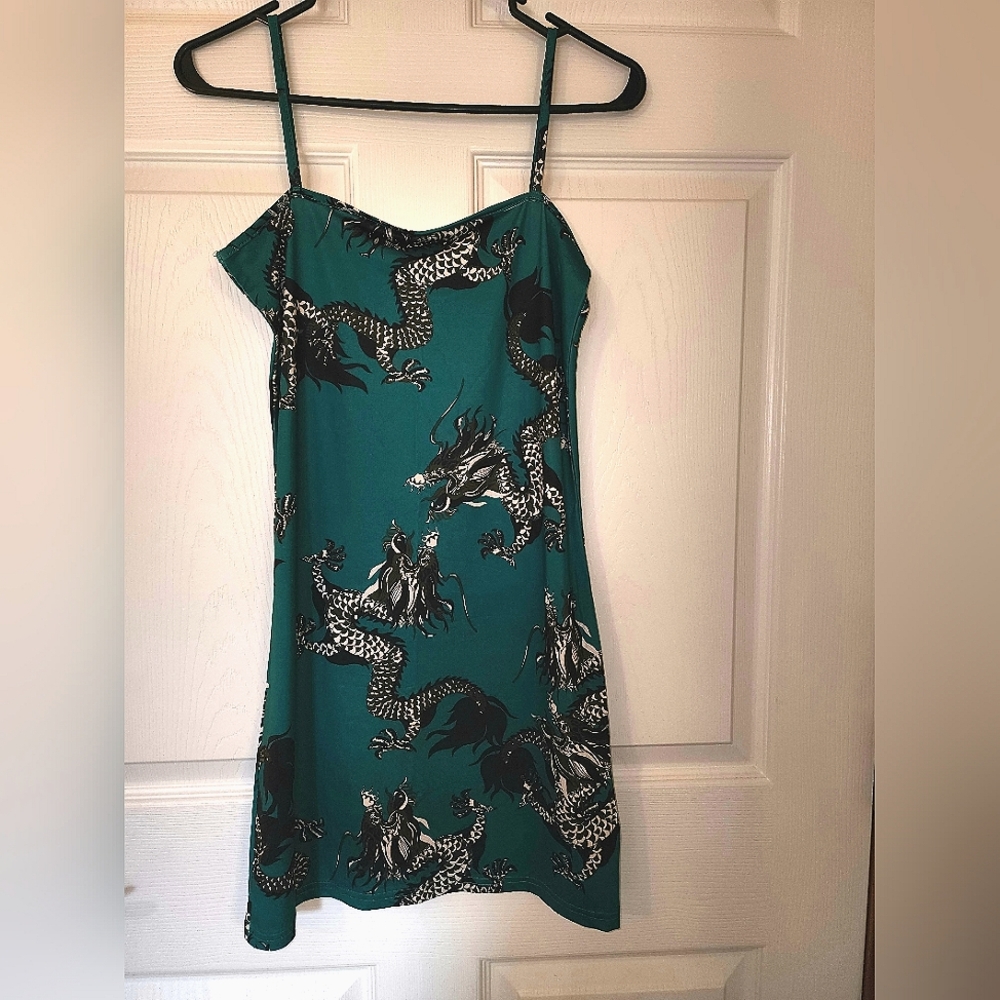 Sexy Dragon Print Bodycon Mini Dress